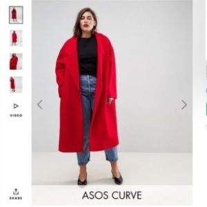 ASOS Curve Oversize Wool Trench